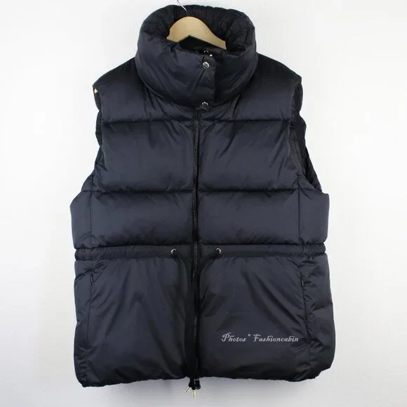 NWT Save The Duck Ren Puffer Vest, Black, 6/XL– Eco-Friendly, Drawstring Waist